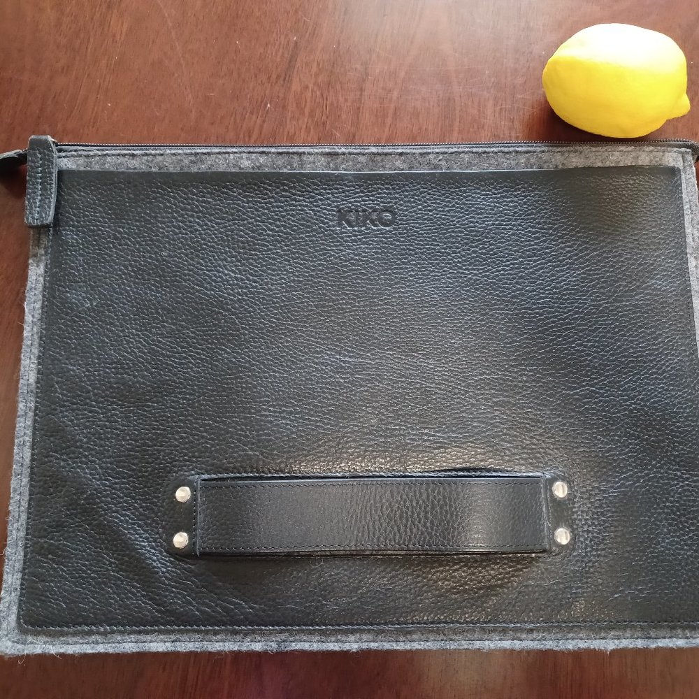 KIKO Laptop Computer Case Bag Sleeve Felt and Leather